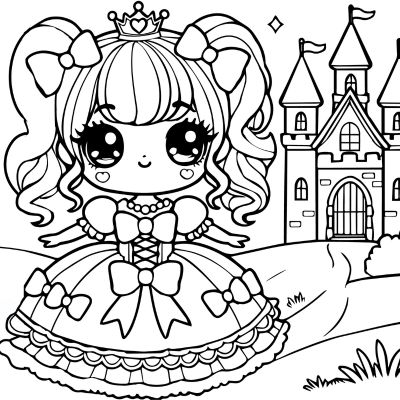 Die hübsche Prinzessin und ihr Schloss