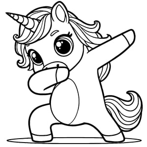 Einhorn, das einen Dab macht