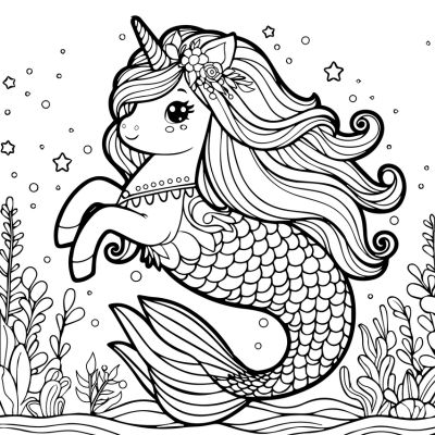 Einhorn-Meerjungfrau