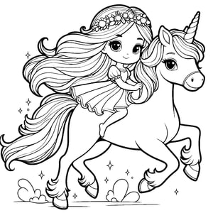 Einhorn und Prinzessin