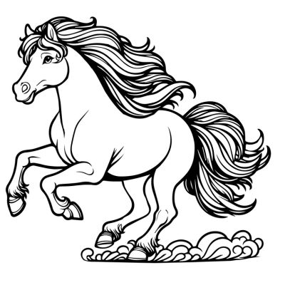 Galoppierendes Pferd