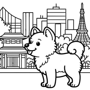 Hund in Tokio