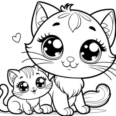 Katze und Kätzchen