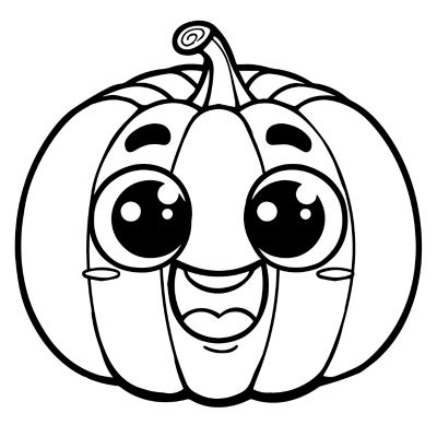 Kawaii Halloween-Kürbis