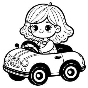 Mädchen in einem Auto