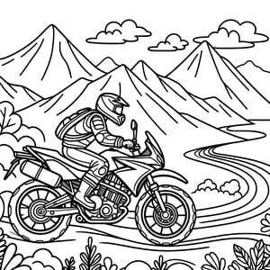 Motorrad im Gebirge