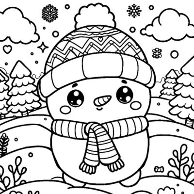 Niedlicher Schneemann