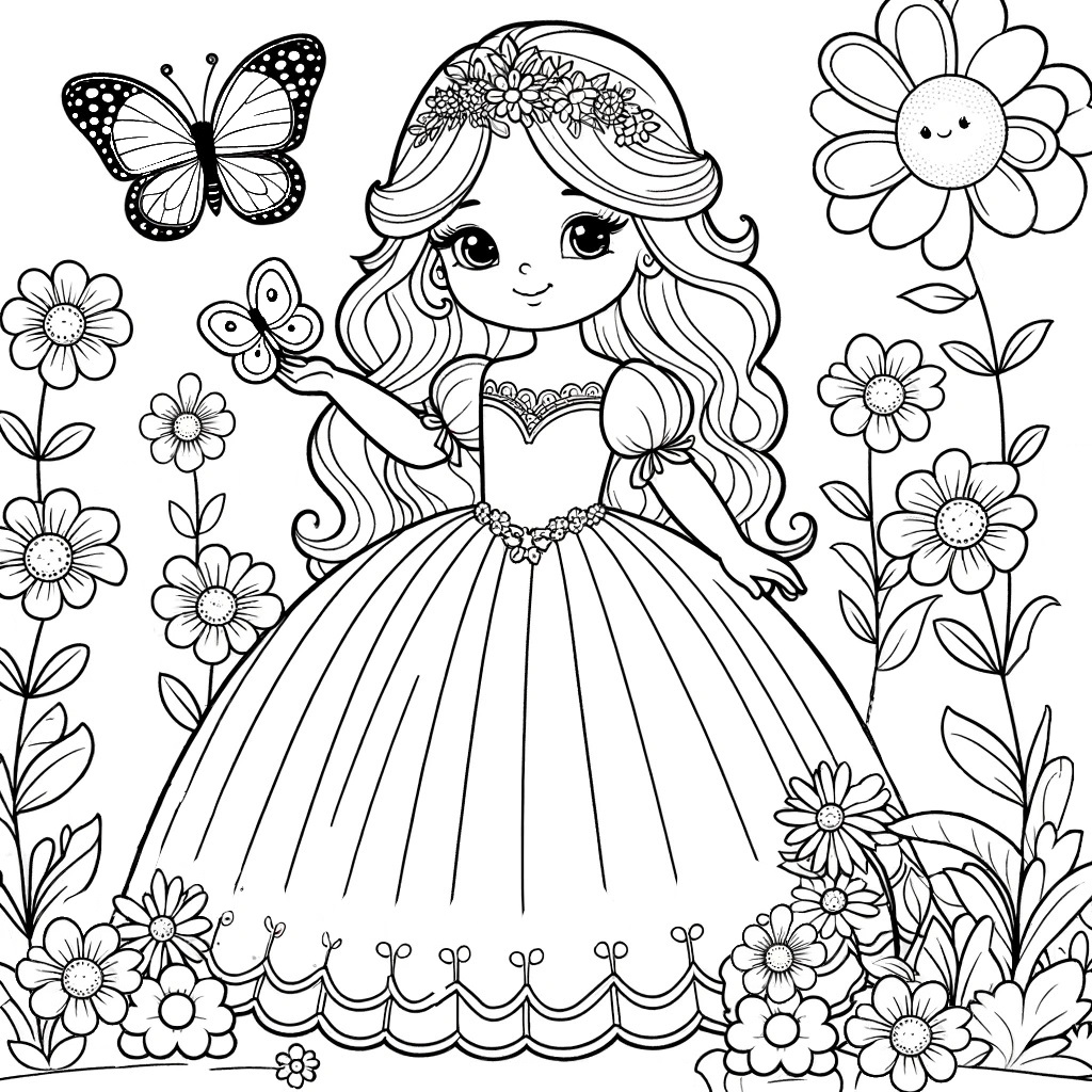 Prinzessin und der Schmetterling