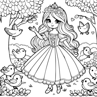Prinzessin und die Vögel