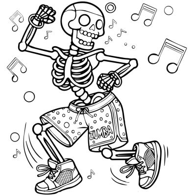 Skelett macht Zumba